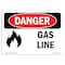 Signmission Safety Sign, OSHA Danger, 10" Height, 14" Width, Rigid Plastic, Gas Line, Landscape OS-DS-P-1014-L-1272 - alternate 1
